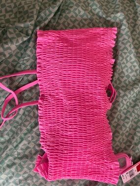 Kids Pink Smocked One-Piece Swimsuit